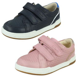 Childrens Clarks Casual Trainers Fawn Solo - Navy, UK 4.5 Infant