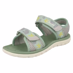 Childrens Clarks Casual Summer Sandals Surfing Tide K - Green, UK 10.5 Child