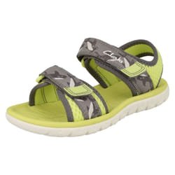 Childrens Clarks Casual Summer Sandals Surfing Tide K - Yellow, UK 12.5 Child
