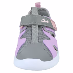 Childrens Clarks Casual Summer Sandals Ath Surf T - Lilac, UK 4.5 Infant