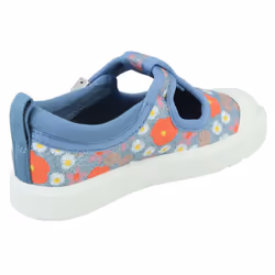 Girls Clarks Casual T-Bar Shoes City Dance - Blue, UK 5.5 Infant