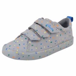 Boys Clarks Casual Shoes Foxing Print K - Grey, UK 12 Child
