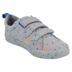 Boys Clarks Casual Shoes Foxing Print K - Grey, UK 12 Child