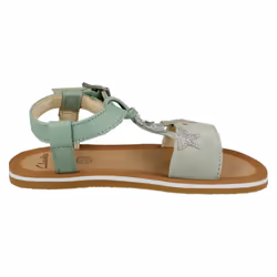 Girls Clarks Star Detailed Sandals Finch Summer K - Green, UK 10 Child