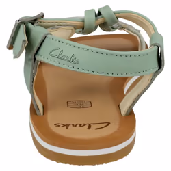 Girls Clarks Star Detailed Sandals Finch Summer K - Green, UK 11.5 Child