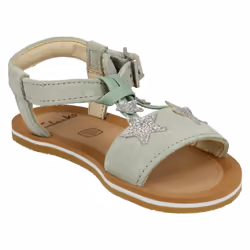 Girls Clarks Star Detailed Strappy Sandals Finch Summer T - Green, UK 7 Infant
