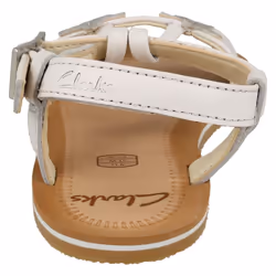 Girls Clarks Star Detailed Strappy Sandals Finch Summer T - White, UK 7 Infant