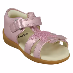 Girls Clarks Casual Sandals Zora Summer - Pink, UK 4.5 Infant