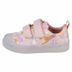 Girls Clarks Casual Shoes Foxing Print T - Pink, UK 4 Infant