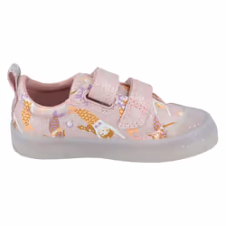 Girls Clarks Casual Shoes Foxing Print T - Pink, UK 4.5 Infant