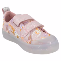 Girls Clarks Casual Shoes Foxing Print T - Pink, UK 8 Child