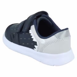 Boys Clarks Shark Detail Trainers Ath Scale - Navy, UK 5 Infant