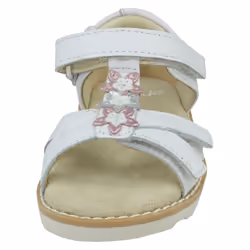 Girls Clarks Casual Sandals Crown Flower - White, UK 5 Infant
