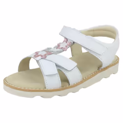 Girls Clarks Casual Sandals Crown Flower - Pink, UK 5 Infant