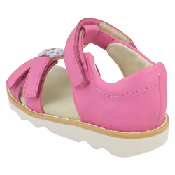 Girls Clarks Casual Sandals Crown Flower - Pink, UK 5 Infant