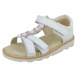 Girls Clarks Casual Sandals Crown Flower - Pink, UK 5 Infant