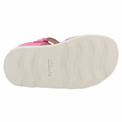 Girls Clarks Casual Sandals Crown Flower - Pink, UK 7 Infant