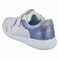 Girls Clarks Casual Trainers Scape Shell - White Leather - UK Size 1.5F - EU Size 33.5 - US Size 2M - White, UK 12 Child
