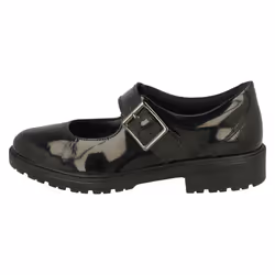Girls Clarks Mary Jane Style Shoes Loxham Walk Y - Black, UK 4.5 Child