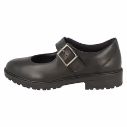 Girls Clarks Mary Jane Style Shoes Loxham Walk Y - Black, UK 4.5 Child