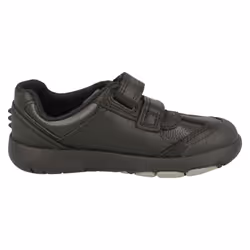 Boys Clarks Dinosaur Detailed School Shoes Rex Stride - Black, UK 7.5 Infant