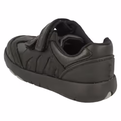 Boys Clarks Dinosaur Detailed School Shoes Rex Stride - Black, UK 7 Infant