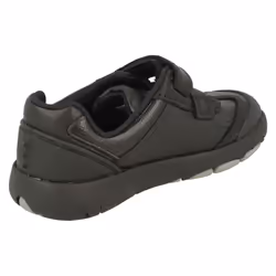 Boys Clarks Dinosaur Detailed School Shoes Rex Stride - Black, UK 8.5 Child