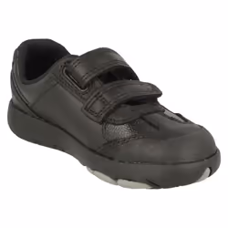 Boys Clarks Dinosaur Detailed School Shoes Rex Stride - Black, UK 10 Child
