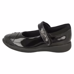 Girls Clarks Rainbow Detailed School Shoes Etch Beam - Black, UK 8.5 Child