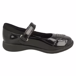 Girls Clarks Rainbow Detailed School Shoes Etch Beam - Black, UK 8.5 Child