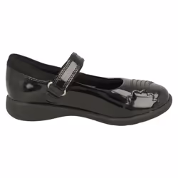 Girls Clarks Rainbow Detailed School Shoes Etch Beam - Black, UK 1.5 Child
