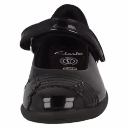 Girls Clarks Rainbow Detailed School Shoes Etch Beam - Black, UK 2.5 Child