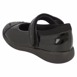 Girls Clarks Rainbow Detailed School Shoes Etch Beam - Black, UK 10 Child
