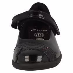 Girls Clarks Rainbow Detailed School Shoes Etch Beam - Black, UK 1 Child