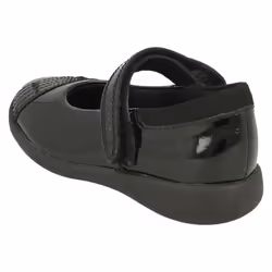Girls Clarks Rainbow Detailed School Shoes Etch Beam - Black, UK 10.5 Child