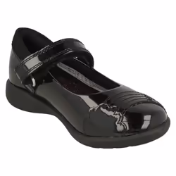 Girls Clarks Rainbow Detailed School Shoes Etch Beam - Black, UK 12.5 Child