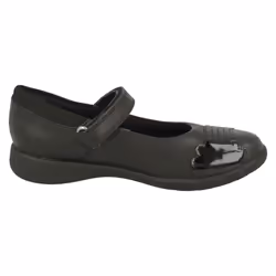 Girls Clarks Rainbow Detailed School Shoes Etch Beam - Black, UK 10 Child