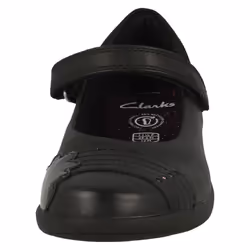 Girls Clarks Rainbow Detailed School Shoes Etch Beam - Black, UK 10.5 Child