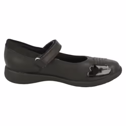 Girls Clarks Rainbow Detailed School Shoes Etch Beam - Black, UK 10.5 Child