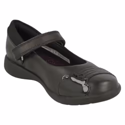 Girls Clarks Rainbow Detailed School Shoes Etch Beam - Black, UK 13.5 Child