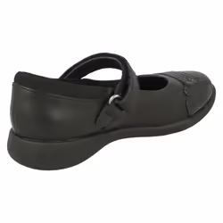 Girls Clarks Rainbow Detailed School Shoes Etch Beam - Black, UK 13.5 Child