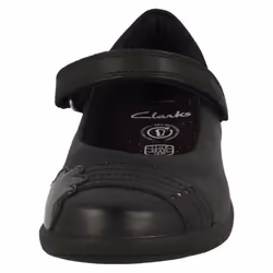 Girls Clarks Rainbow Detailed School Shoes Etch Beam - Black, UK 11.5 Child