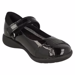 Girls Clarks Rainbow Detailed School Shoes Etch Beam - Black, UK 2.5 Child