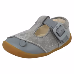Girls Clarks Casual First Shoes Roamer Cub - Grey, UK 5.5 Infant