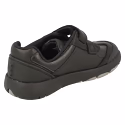 Boys Clarks Dinosaur Detailed School Shoes Rex Stride T - Black Leather - UK Size 7.5E - EU Size 25 - US Size 8N - Black, UK 11 Child