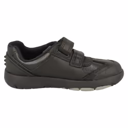 Boys Clarks Dinosaur Detailed School Shoes Rex Stride - Black, UK 12 Child