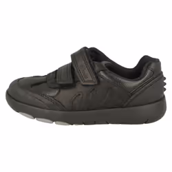 Boys Clarks Dinosaur Detailed School Shoes Rex Stride T - Black Leather - UK Size 7.5E - EU Size 25 - US Size 8N - Black, UK 8.5 Child