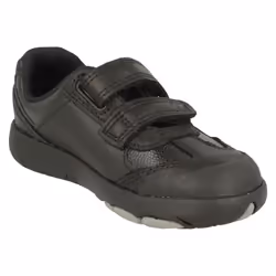 Boys Clarks Dinosaur Detailed School Shoes Rex Stride - Black, UK 8 Child