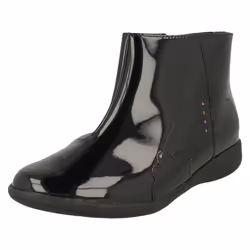 Girls Clarks Rainbow Detailed Ankle Boots Etch Glow - Black, UK 8.5 Child