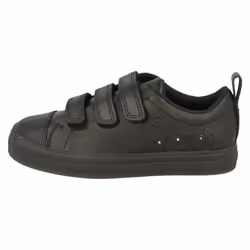 Boys Clarks Ant Detailed Light Up School Shoes Flare Bright K - Black, UK 1.5 Child